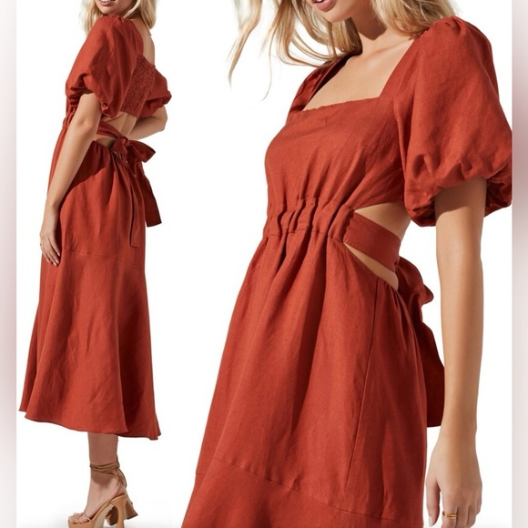 Marsala midi dress - Picture 2 of 3